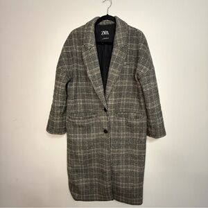 Zara Plaid Trench Coat
